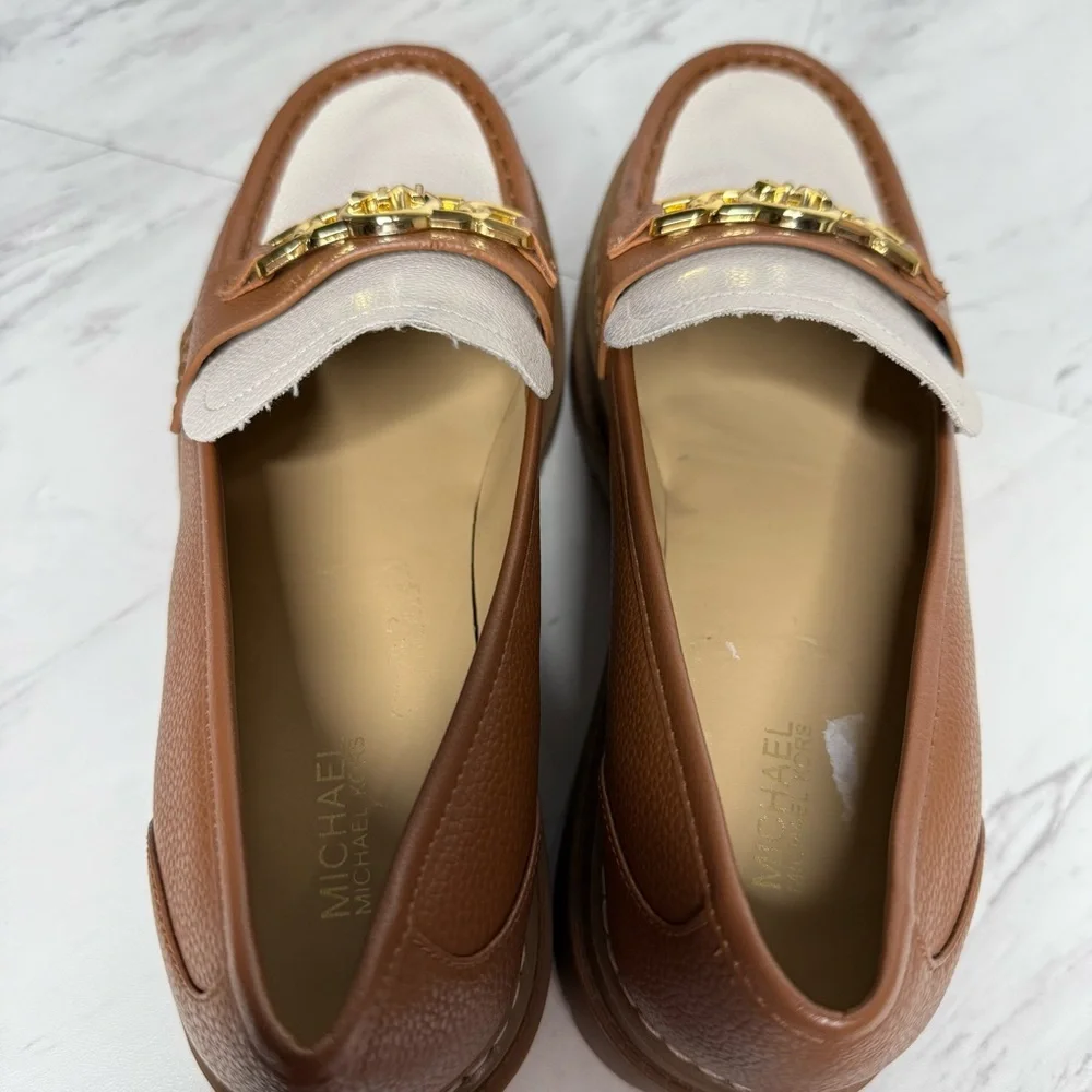 Michael Kors Brown Lug Sole Chunky Loafer 9M - Picture 12 of 16